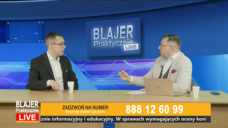 Produkcja programu na żywo Blajer Praktycznie LIVE w studiu TV Nucity w Warszawie